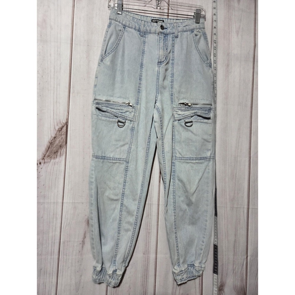 Hot Topic Pants Womens 3 Denim Cargo Jogger‎ Streetwear Y2K Casual Baggy Pants